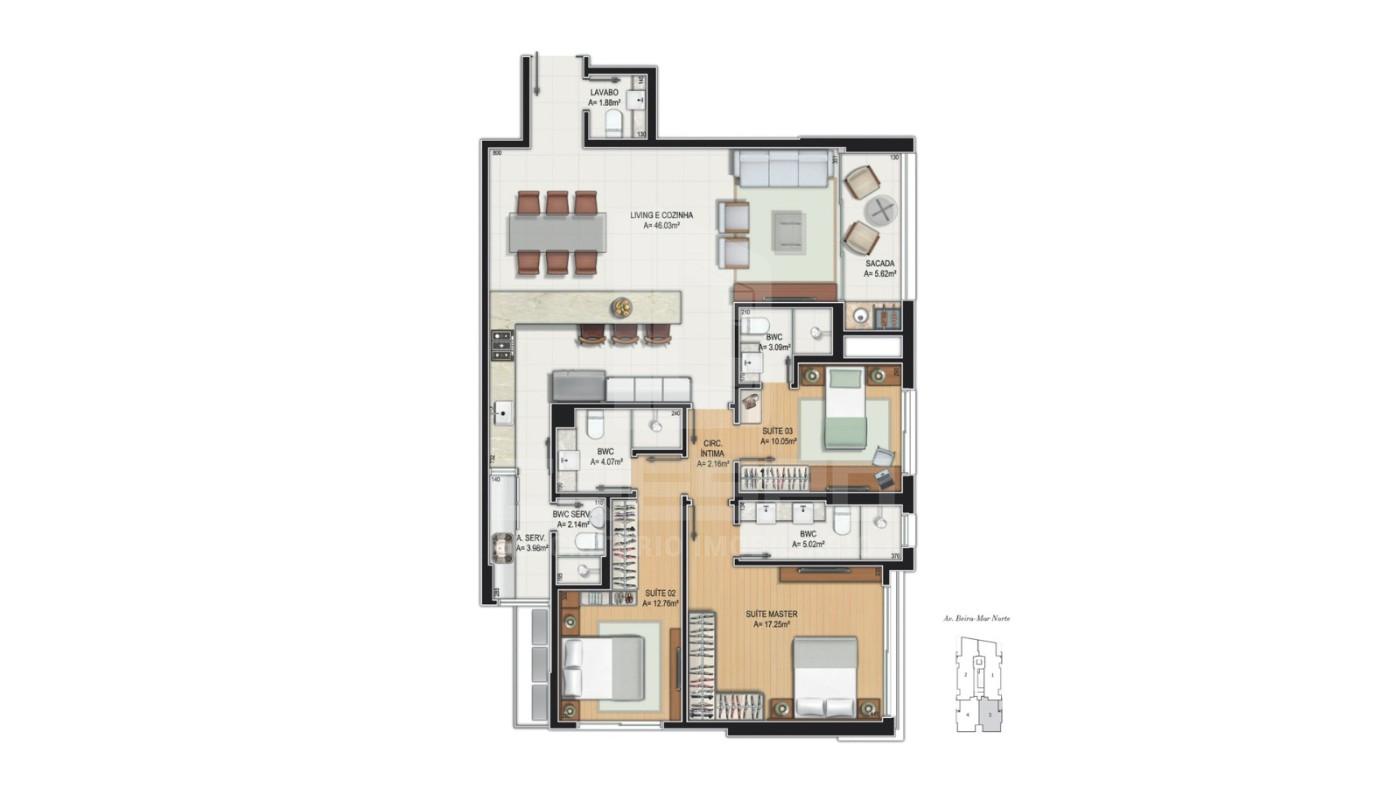Apartamento, 3 quartos, 131 m² - Foto 44